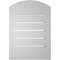 Ekena Millwork Arch Top Surface Mount PVC Gable Vent: Non-Functional, w/2"W x 1-1/2"P Brickmould Frame, 14"W x 18"H GVPAR14X1802SN - alternate 2
